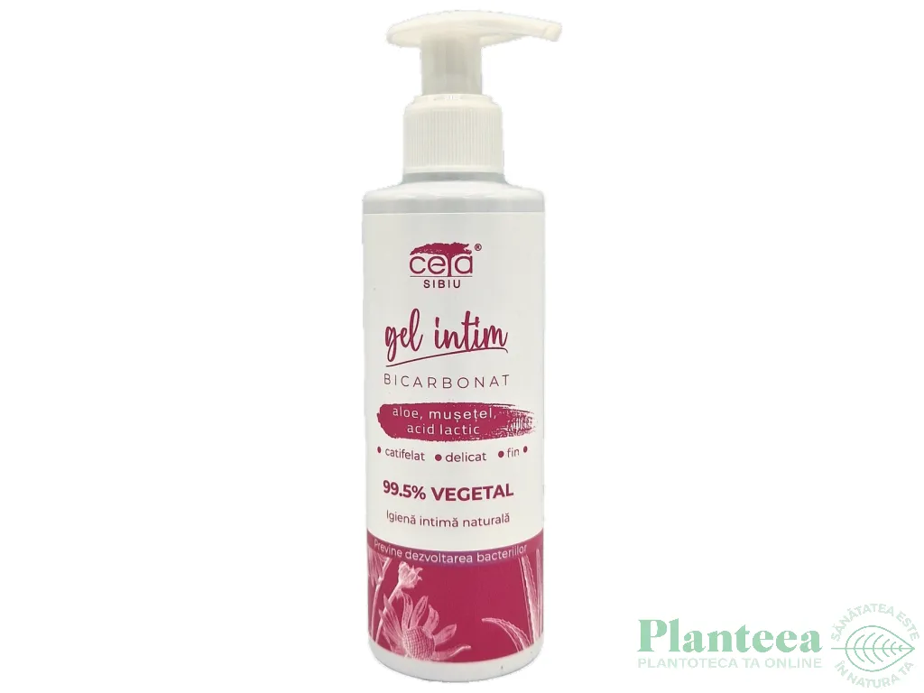Gel igiena intima 99,5%vegetal bicarbonat aloe musetel acid lactic 200ml - CETA