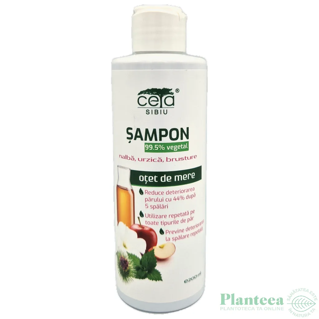 Sampon 99,5%vegetal otet mere nalba urzica brusture 200ml - CETA