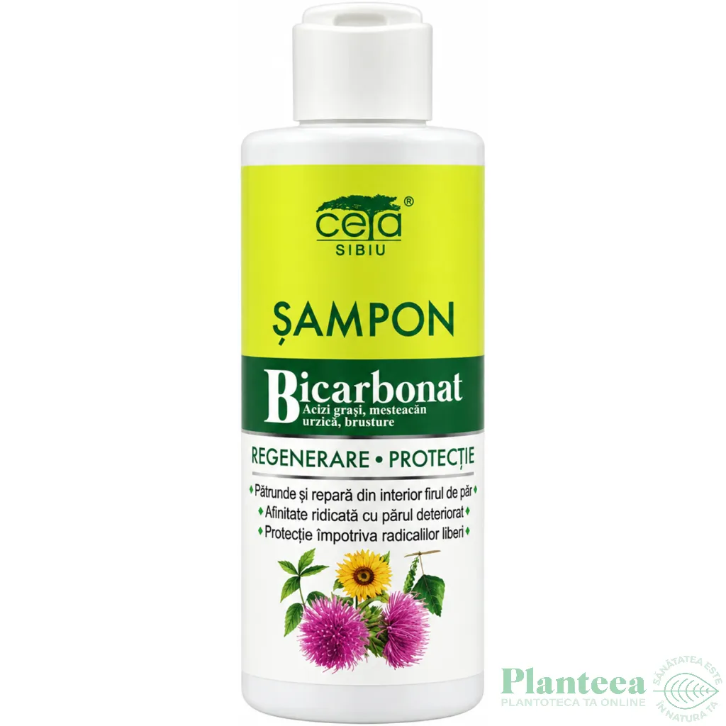 Sampon bicarbonat urzica mesteacan brusture Regenerare Protectie 200ml - CETA