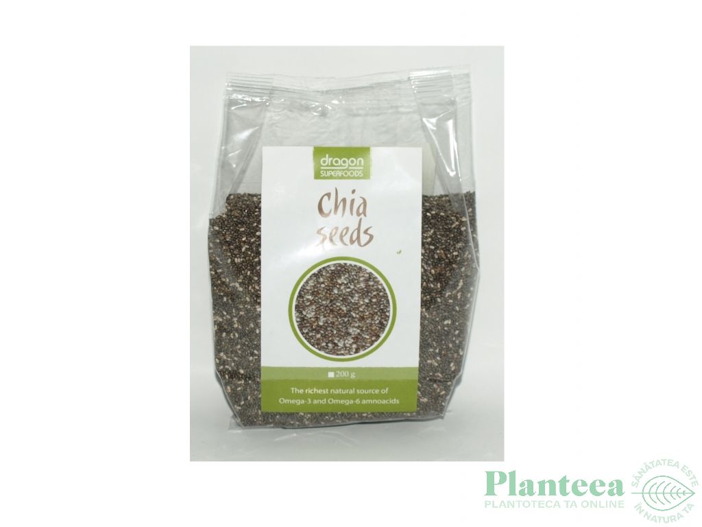 Seminte chia natur 200g - DRAGON SUPERFOODS