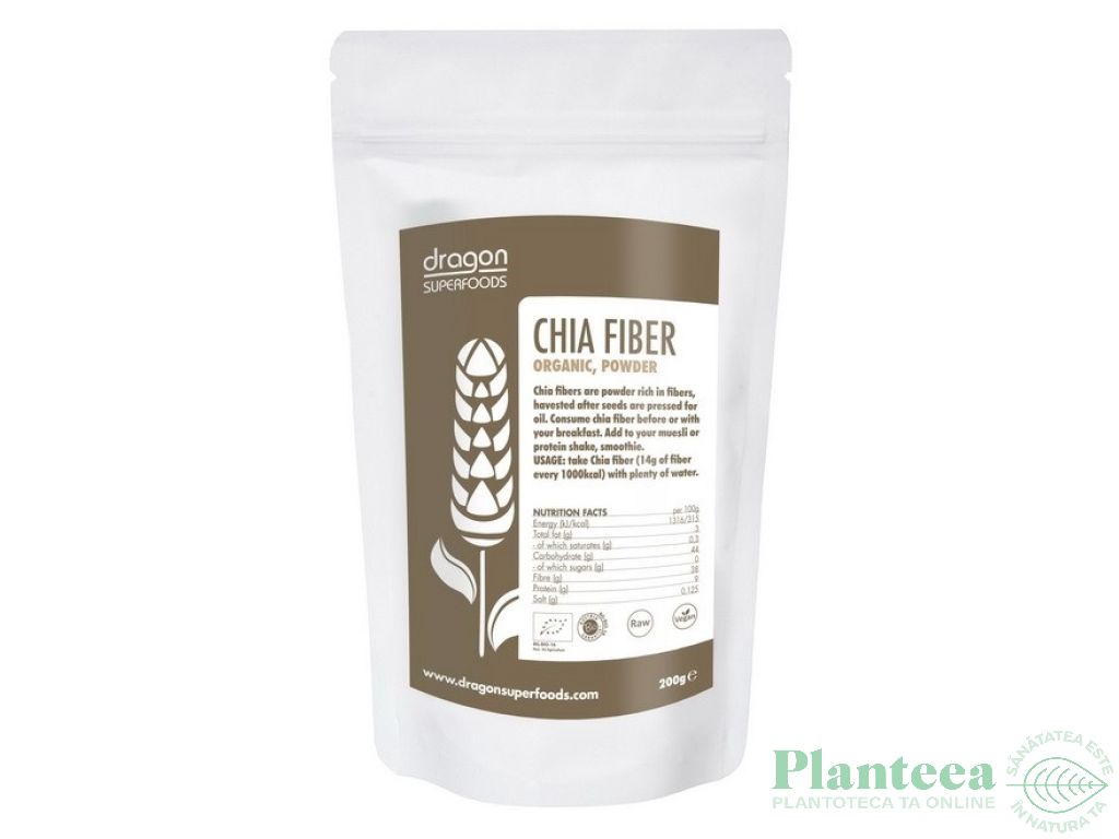 Fibre chia raw eco 200g - DRAGON SUPERFOODS