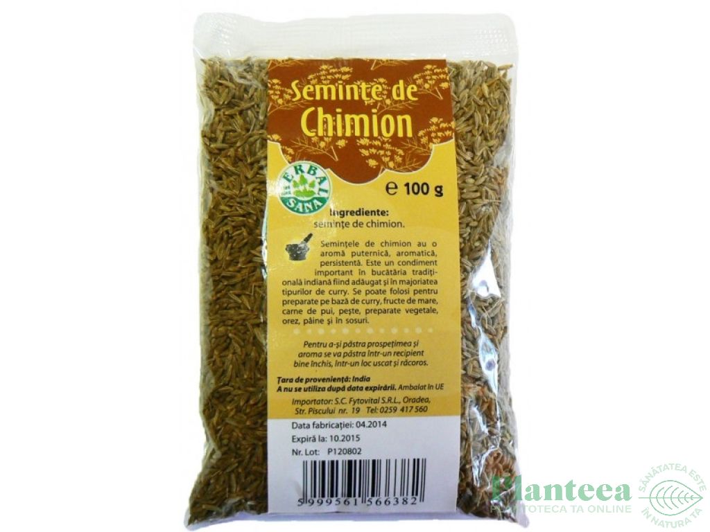 Condiment chimion seminte 100g - HERBAL SANA