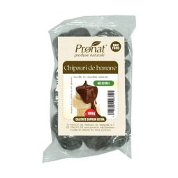 Chipsuri banane glazura ciocolata amaruie eco 100g - PRONAT