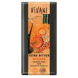 Ciocolata neagra 70%cacao portocale eco 100g - VIVANI