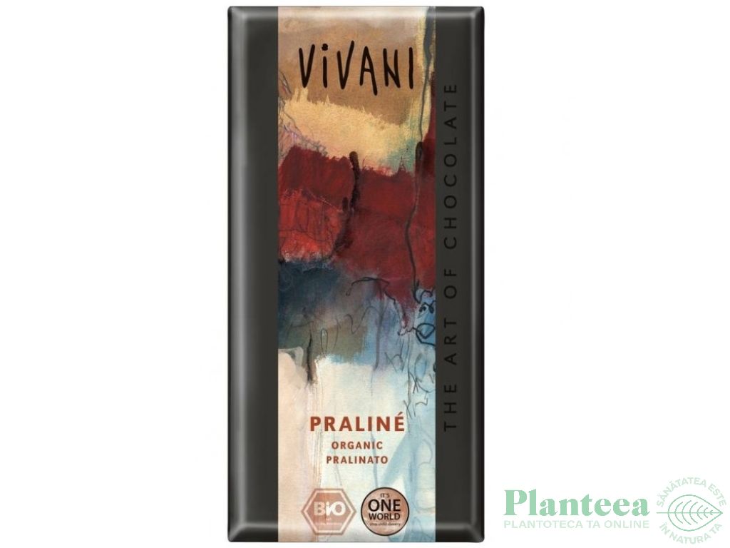 Ciocolata lapte cu crema praline eco 100g - VIVANI