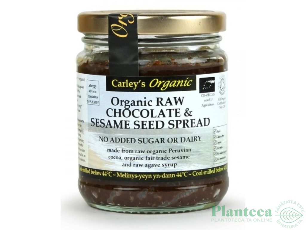 Crema desert susan ciocolata raw eco 250g - CARLEY`S