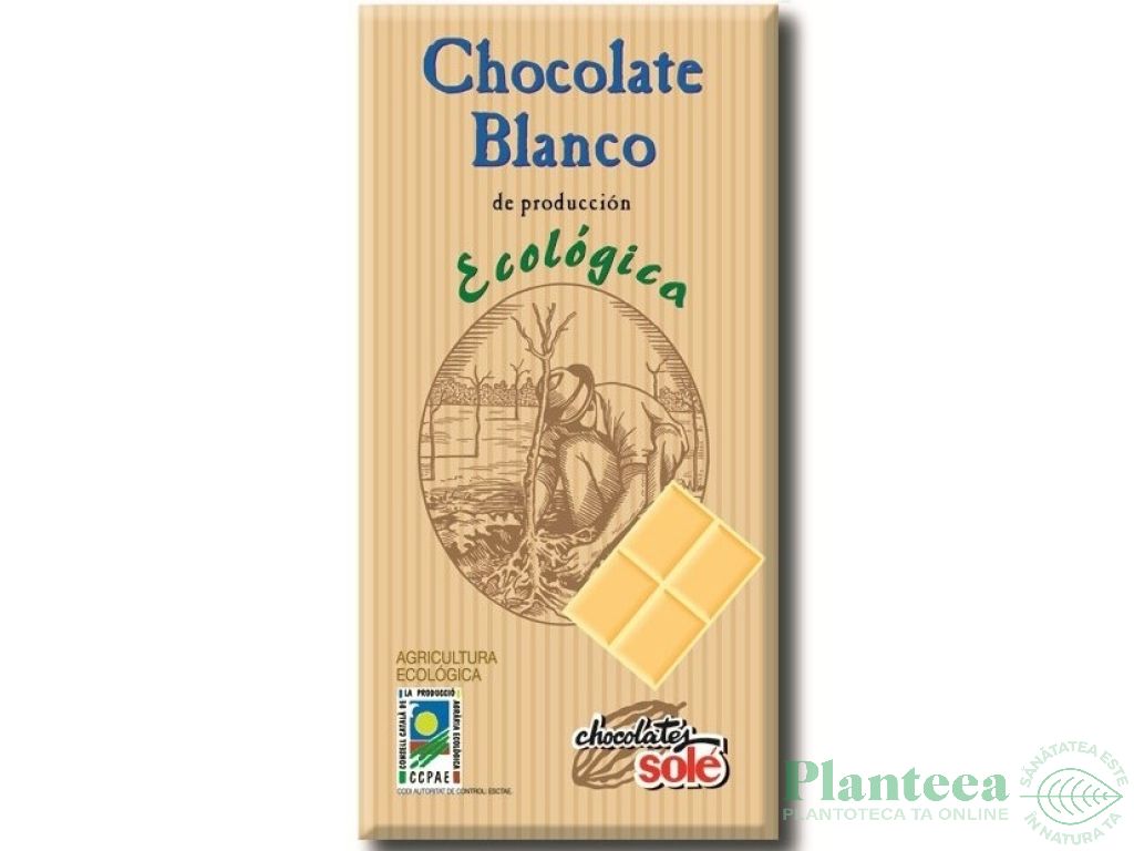 Ciocolata alba simpla eco 100g - SOLE