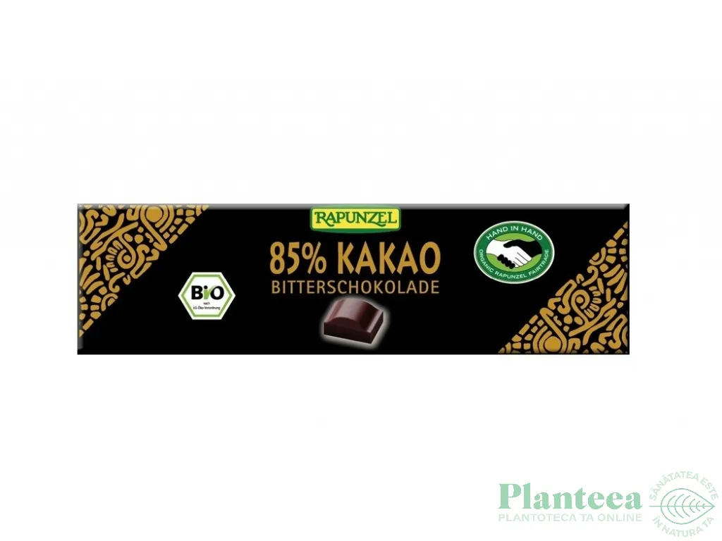Ciocolata neagra 85%cacao eco 20g - RAPUNZEL