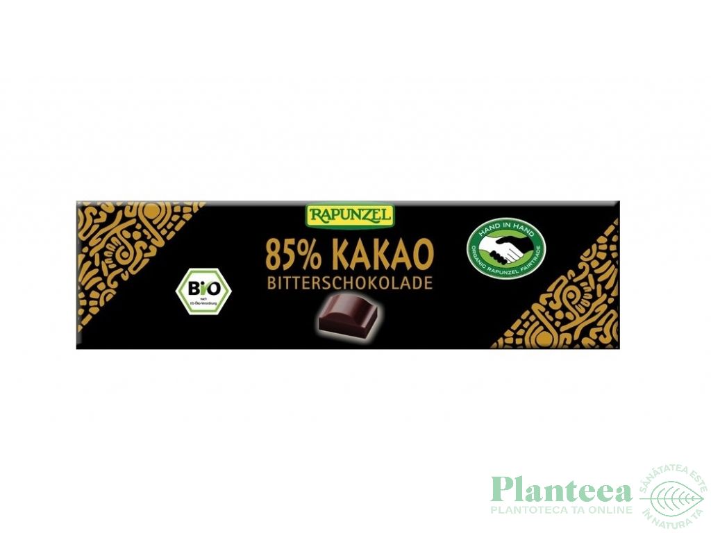 Ciocolata neagra 85%cacao eco 20g - RAPUNZEL