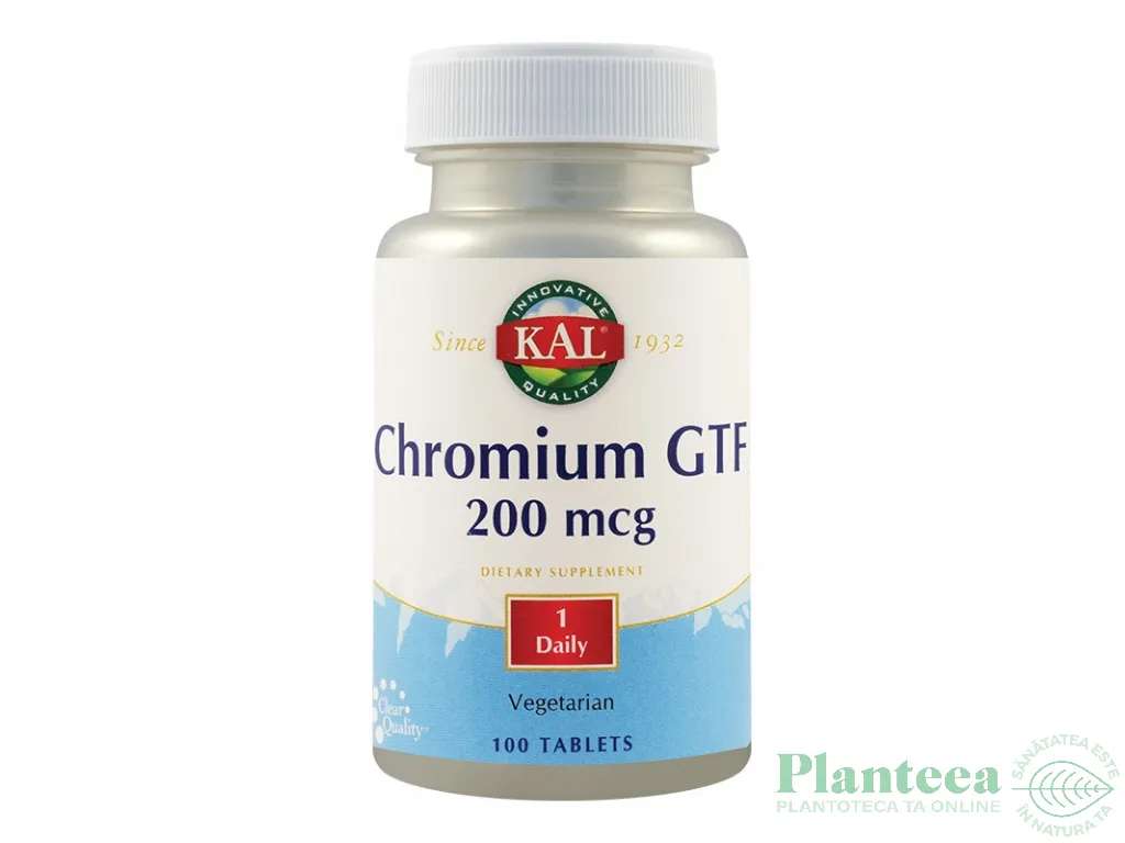 Chromium GTF 200mcg 100cp - KAL