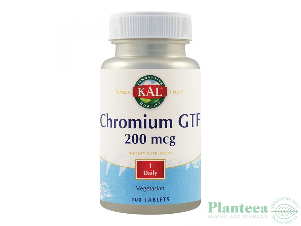 Chromium GTF 200mcg 100cp - KAL