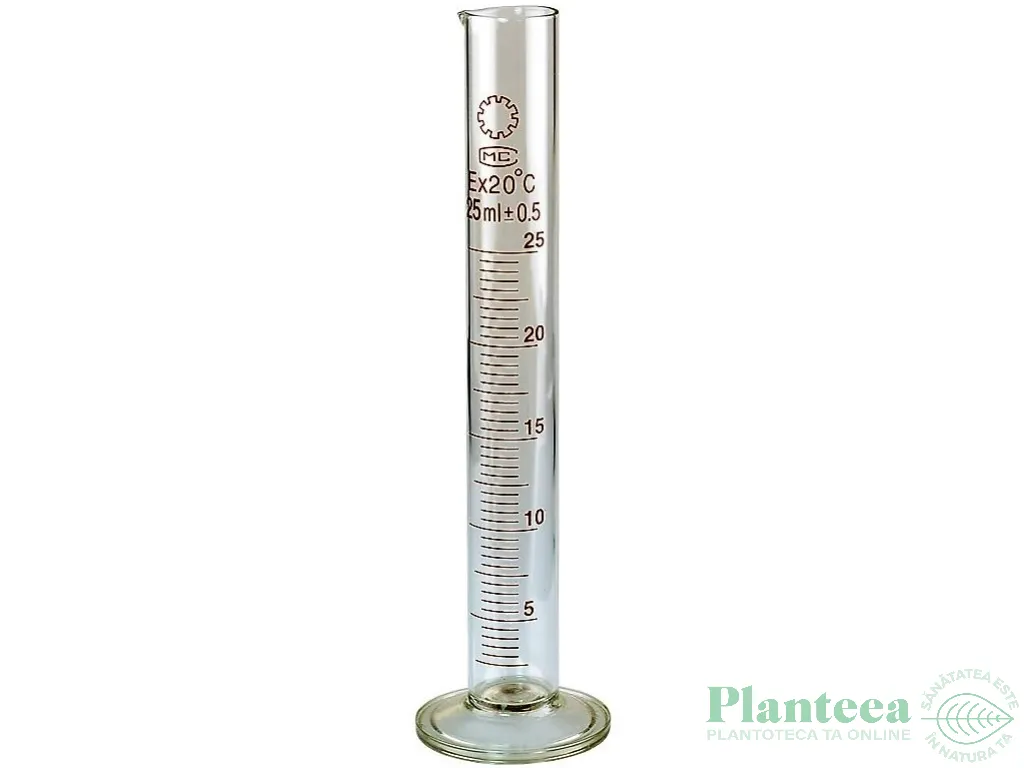 Cilindru gradat sticla pt masurare 25ml - ELLEMENTAL