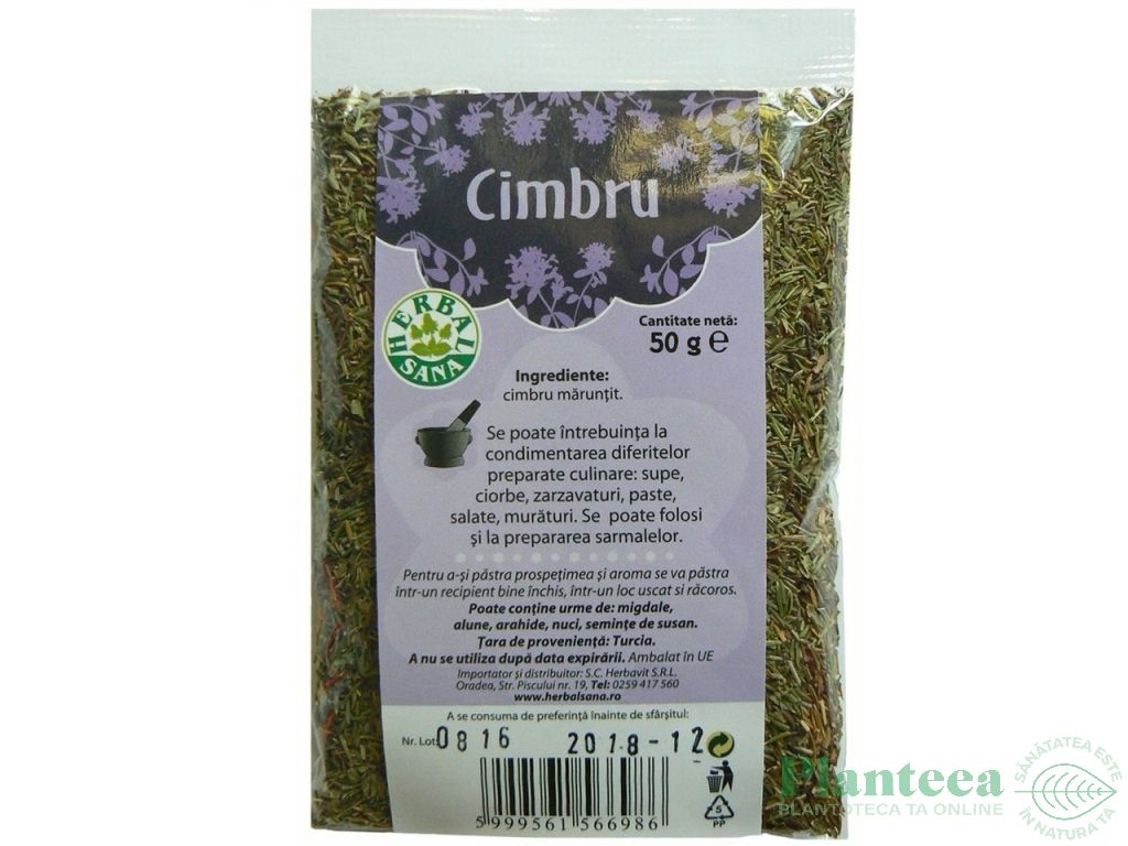 Condiment cimbru maruntit 50g - HERBAL SANA