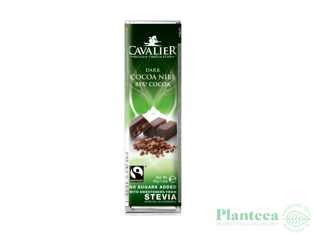 Ciocolata neagra bucati cacao 40g - CAVALIER