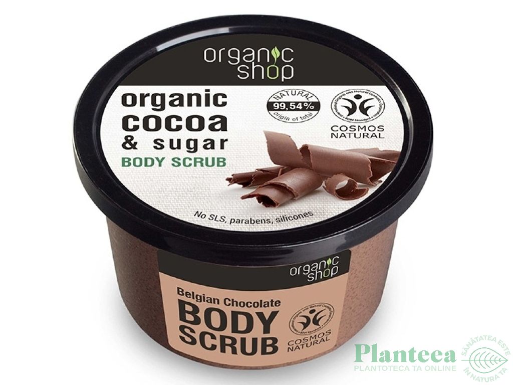 Scrub corp zahar unt cacao 250ml - ORGANIC SHOP