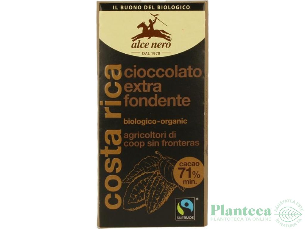 Ciocolata neagra 71%cacao eco 100g - ALCE NERO