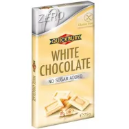 Ciocolata alba fara zahar 75g - QUICKBURY