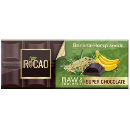 Ciocolata neagra 67% banane canepa eco 38g - ROCAO