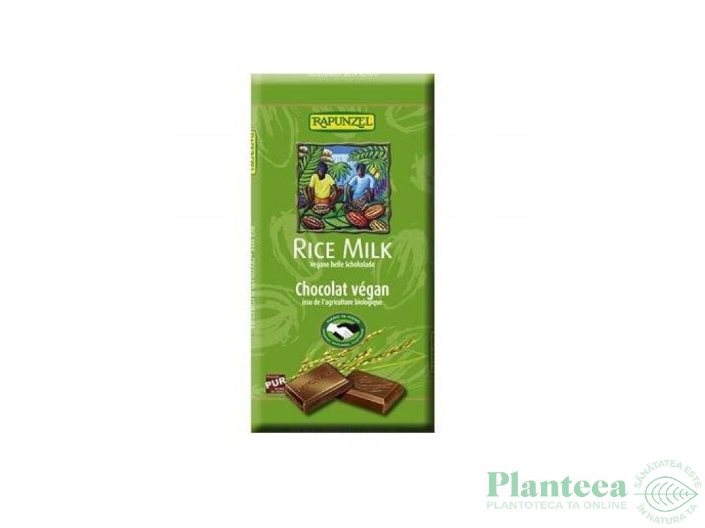 Ciocolata vegana lapte_orez eco 100g - RAPUNZEL
