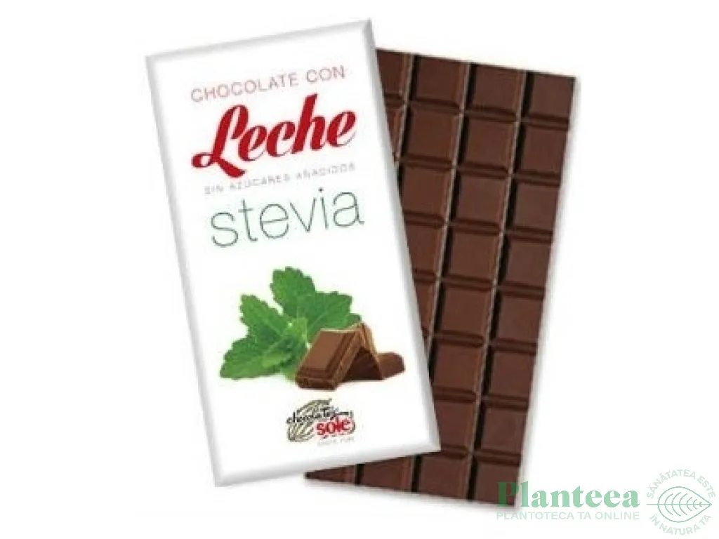 Ciocolata lapte stevia 100g - SOLE