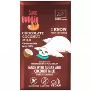 Ciocolata vegana lapte cocos clasica fara gluten bio 80g - SUPER FUDGIO