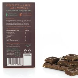 Ciocolata lapte mar portocala fara zahar 100g - SWEETERIA