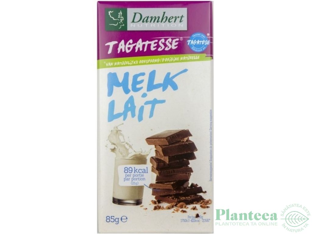 Ciocolata lapte tagatoza fara zahar 85g - DAMHERT NUTRITION