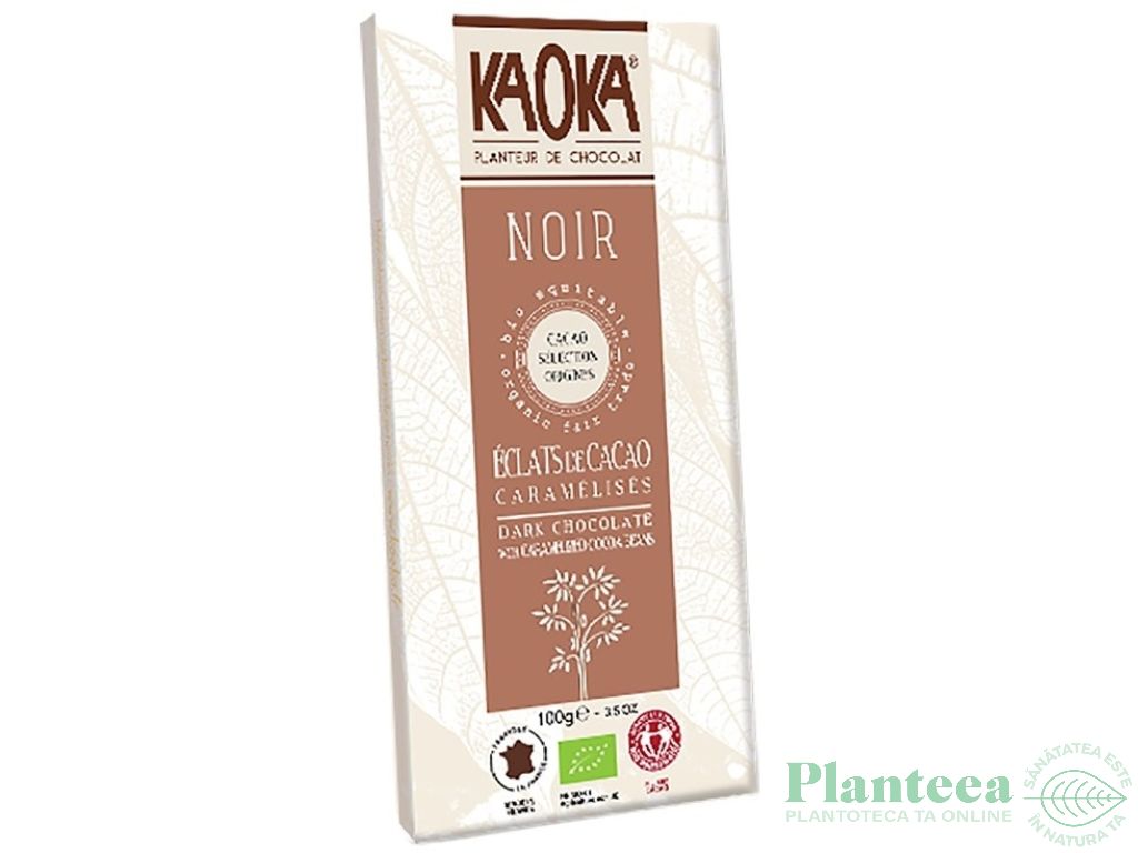 Ciocolata neagra 61% boabe cacao eco 100g - KAOKA