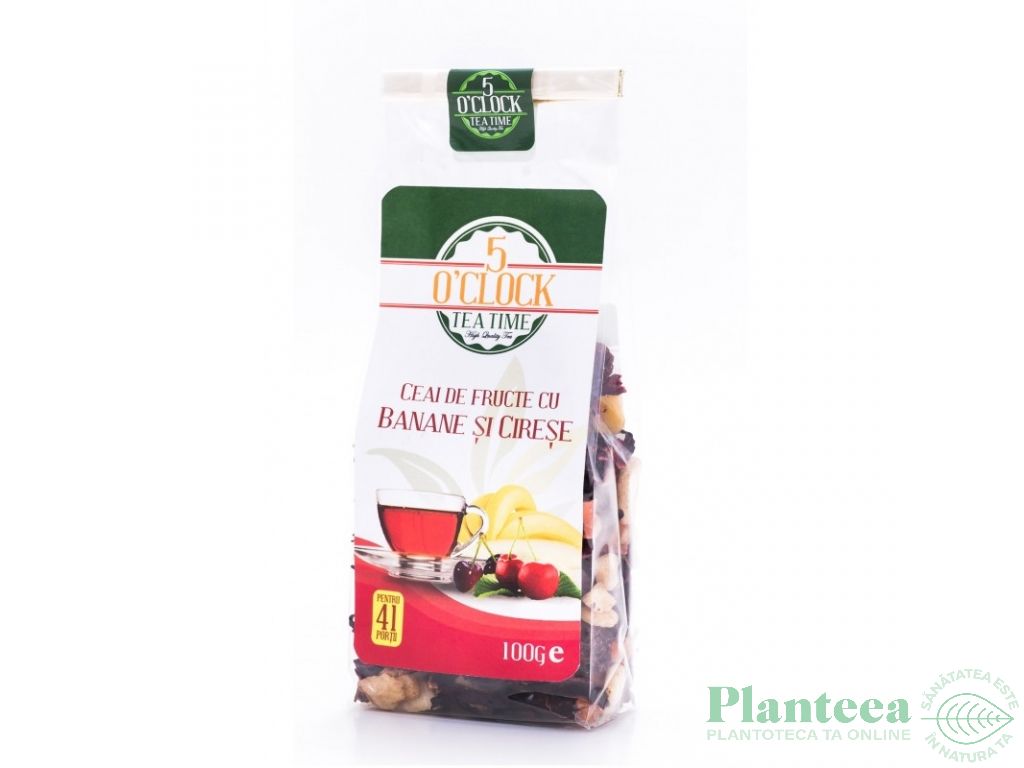 Ceai fructe cu banane cirese 100g - 5 O`CLOCK