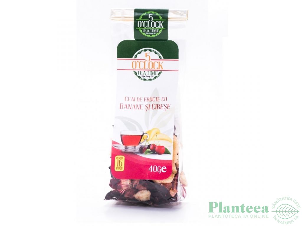 Ceai fructe cu banane cirese 40g - 5 O`CLOCK