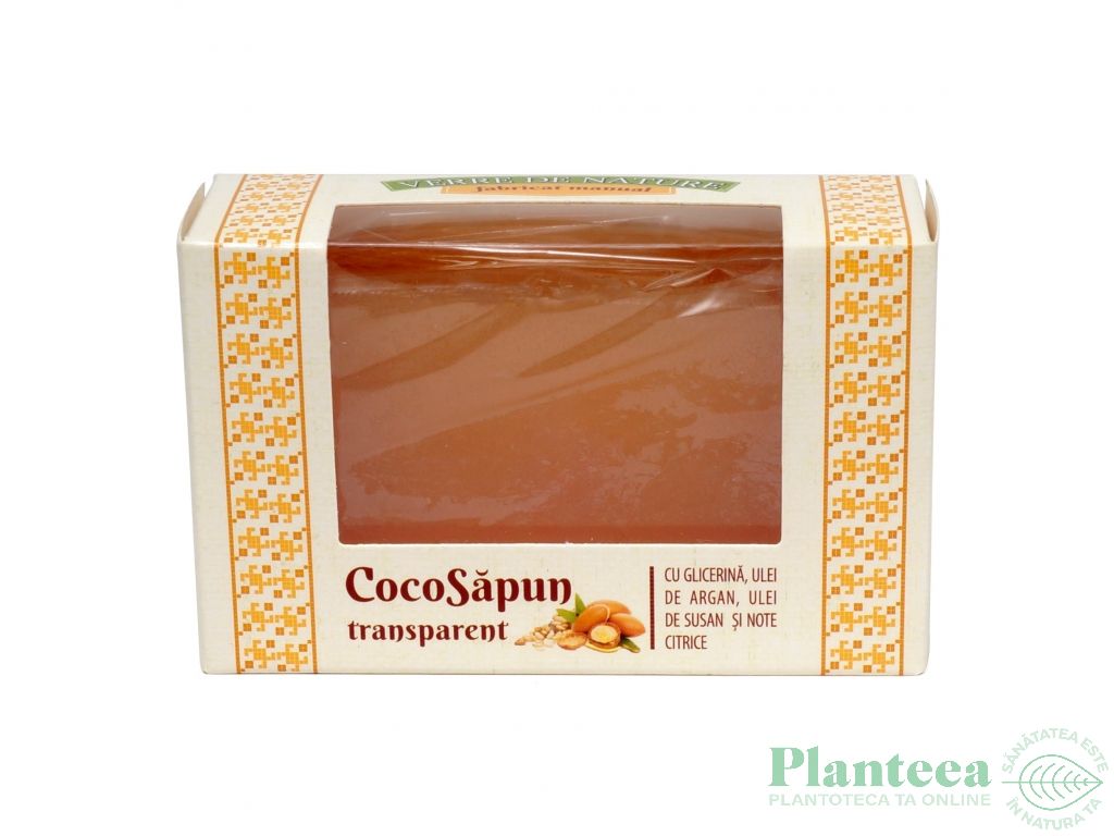 Sapun transparent Coco argan susan note citrice 50g - VERRE DE NATURE