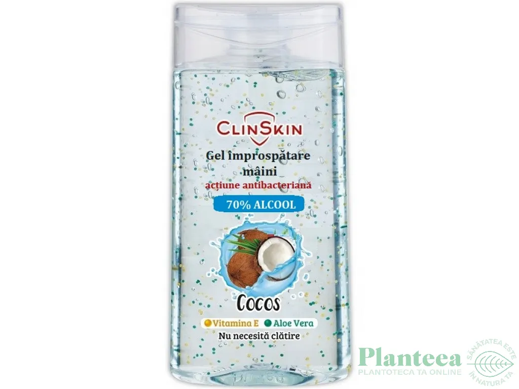 Gel igienizant maini 70%alcool cocos ClinSkin 100ml - ADEX COSMETICS