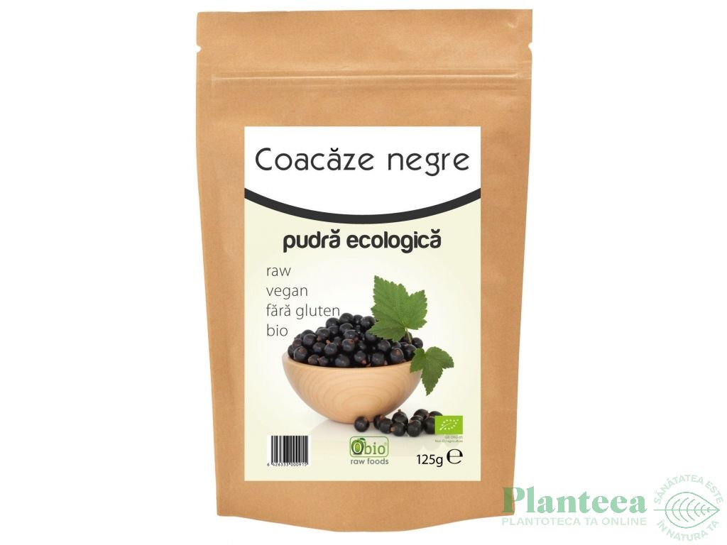 Pulbere coacaze negre bio 125g - OBIO