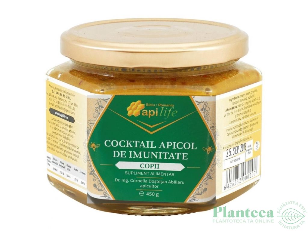 Cocktail apicol pt imunitate copii 450g - APILIFE