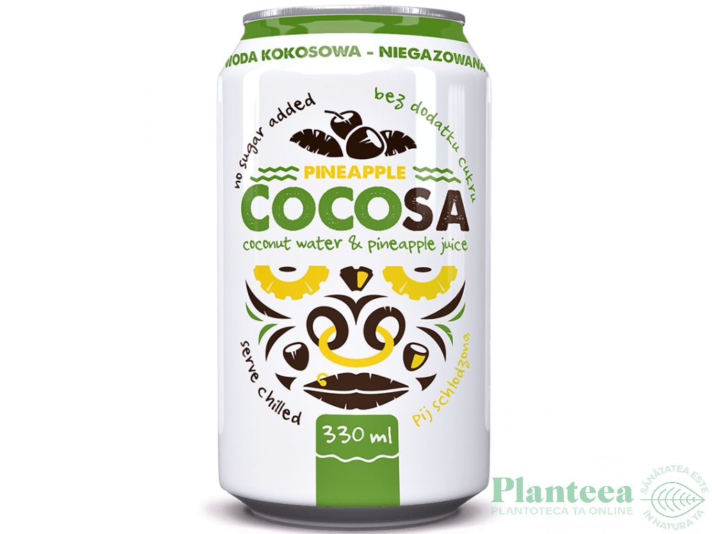 Apa cocos naturala ananas Cocosa 330ml - DIET FOOD