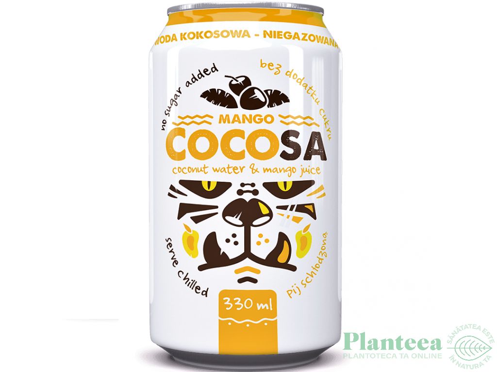Apa cocos naturala mango Cocosa 330ml - DIET FOOD