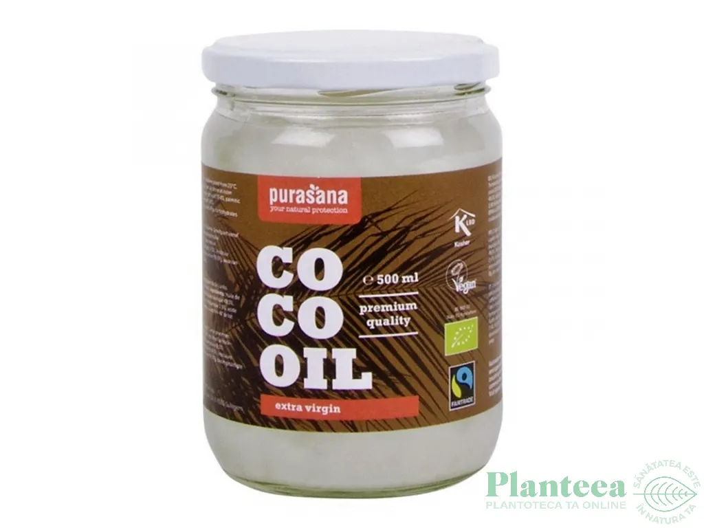 Ulei cocos virgin bio 500ml - PURASANA