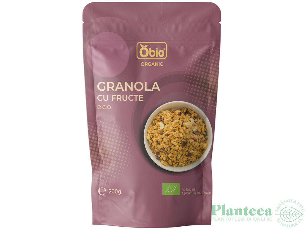 Granola fructe mic dejun bio 200g - OBIO