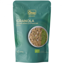 Granola orz verde spirulina mic dejun bio 200g - OBIO