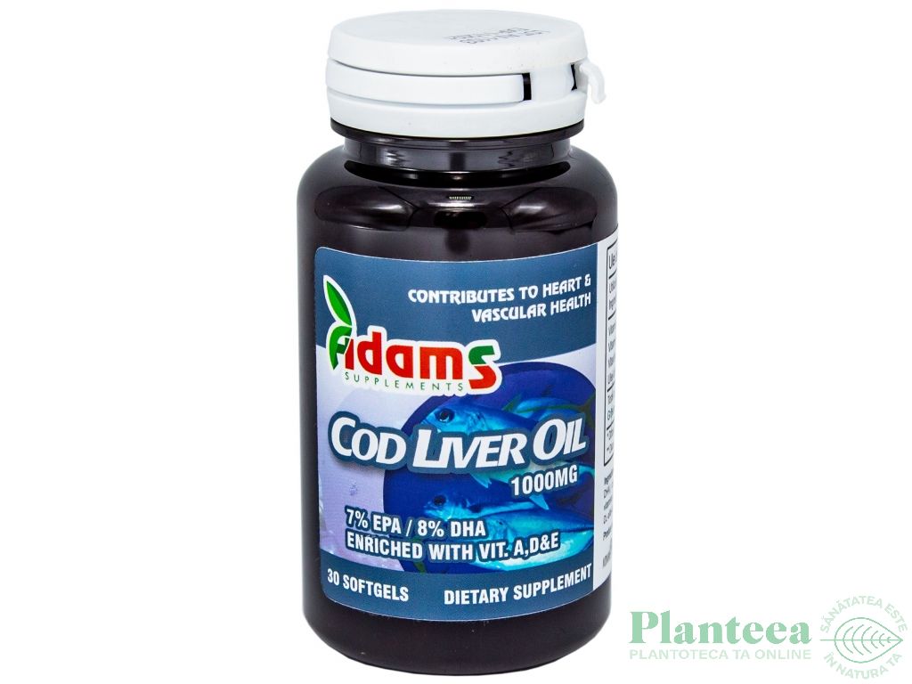 Ulei ficat cod 1000mg 30cps - ADAMS