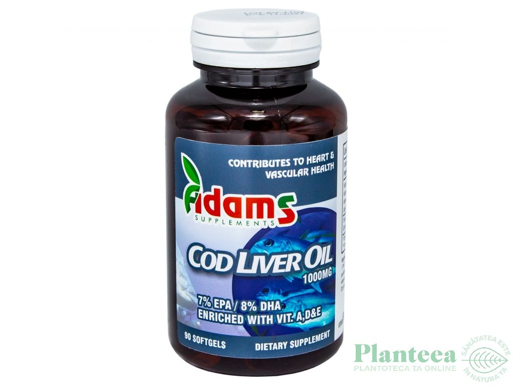Ulei ficat cod 1000mg 90cps - ADAMS