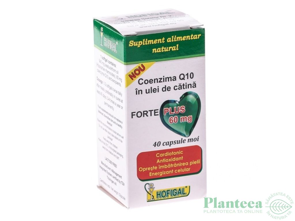 Coenzima Q10 ulei catina forte plus 60mg 40cps - HOFIGAL