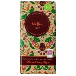 Ciocolata neagra 55% cafea eco 100g - CHOCOLATE & LOVE