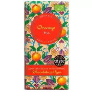 Ciocolata neagra 65% portocale eco 100g - CHOCOLATE & LOVE