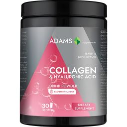 Pulbere colagen & acid hialuronic zmeura Active Line 30portii 600g - ADAMS SUPPLEMENTS