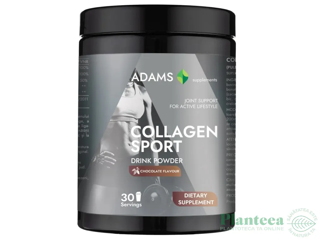 Pulbere colagen Sport ciocolata Active Line 30portii 600g - ADAMS SUPPLEMENTS