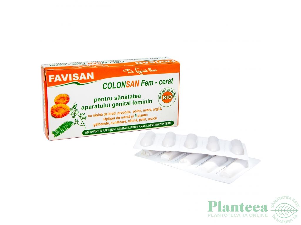Supozitoare Colonsan fem 5plante 19g - FAVISAN