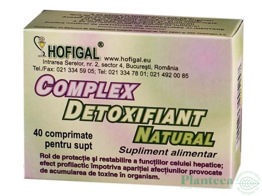 Complex detoxifiant natural 40cp - HOFIGAL