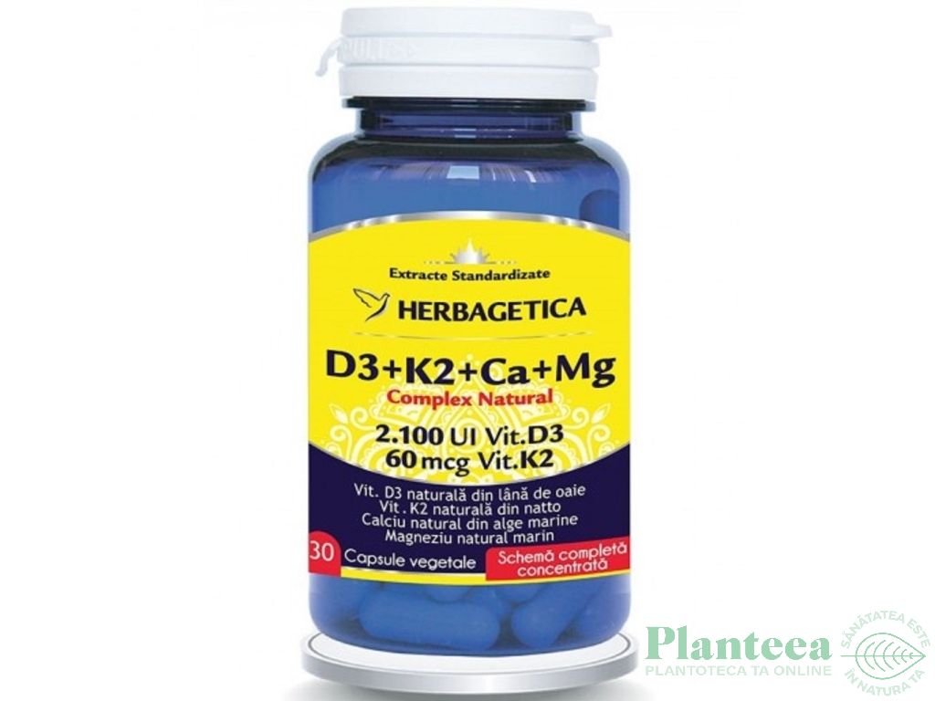 Complex natural [Detrix] D3 K2 Ca Mg 30cps - HERBAGETICA