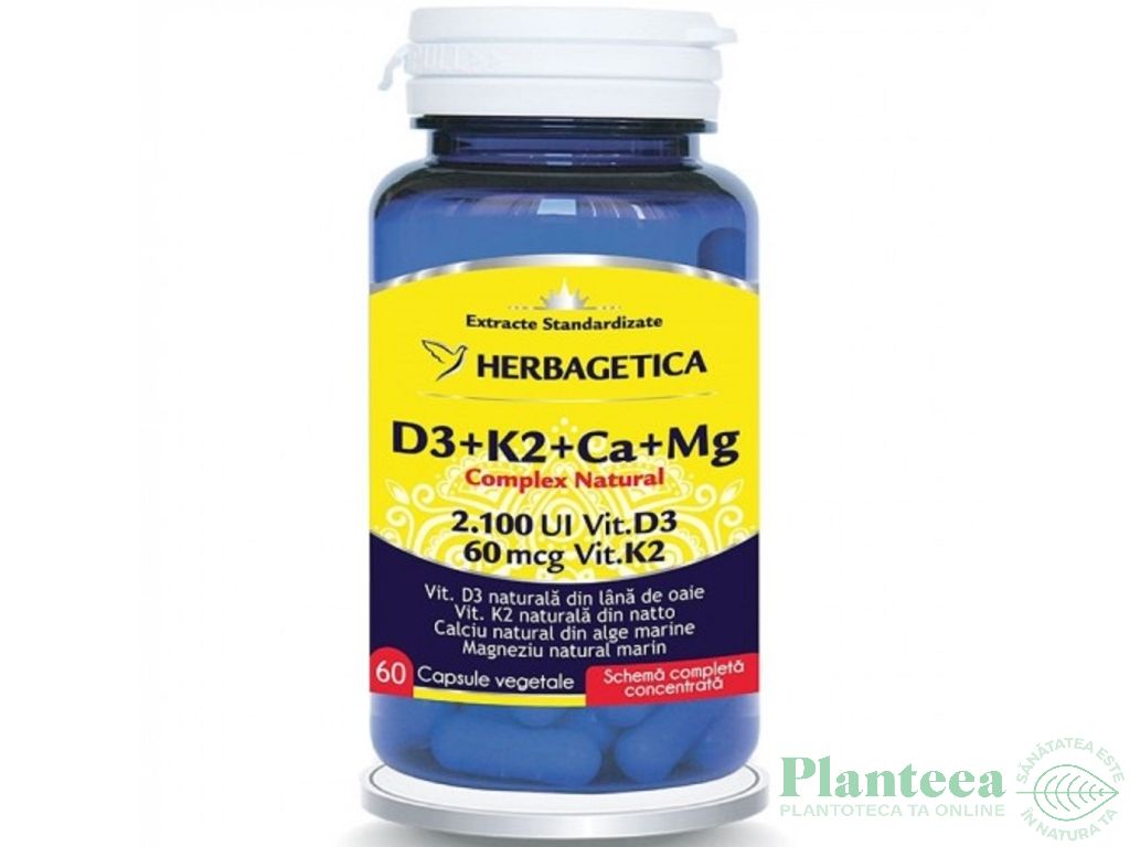 Complex natural [Detrix] D3 K2 Ca Mg 60cps - HERBAGETICA